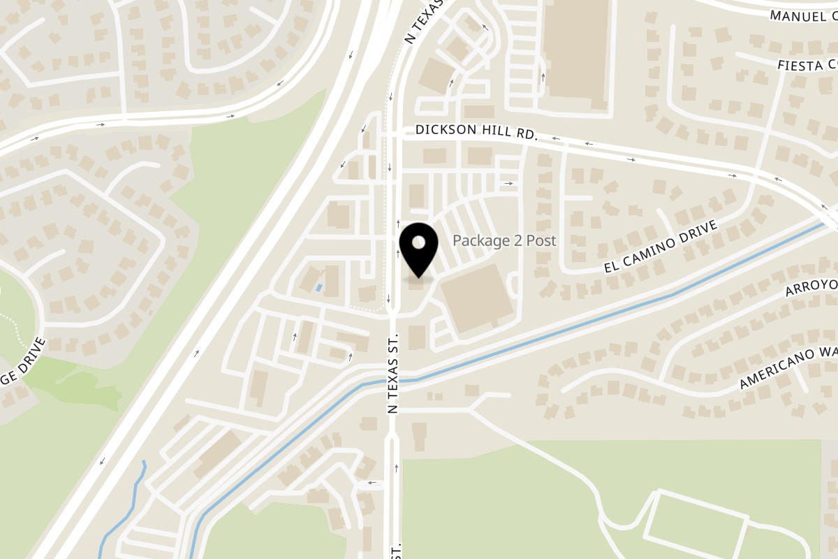 Map showing the location of Favela's Mexican Grill Fairfield on 3334 N Texas St B in Fairfield